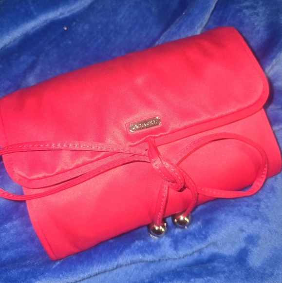 Nwt Coach Satin Red Travel Roll Up Jewelry Bag New - Picture 1 of 5